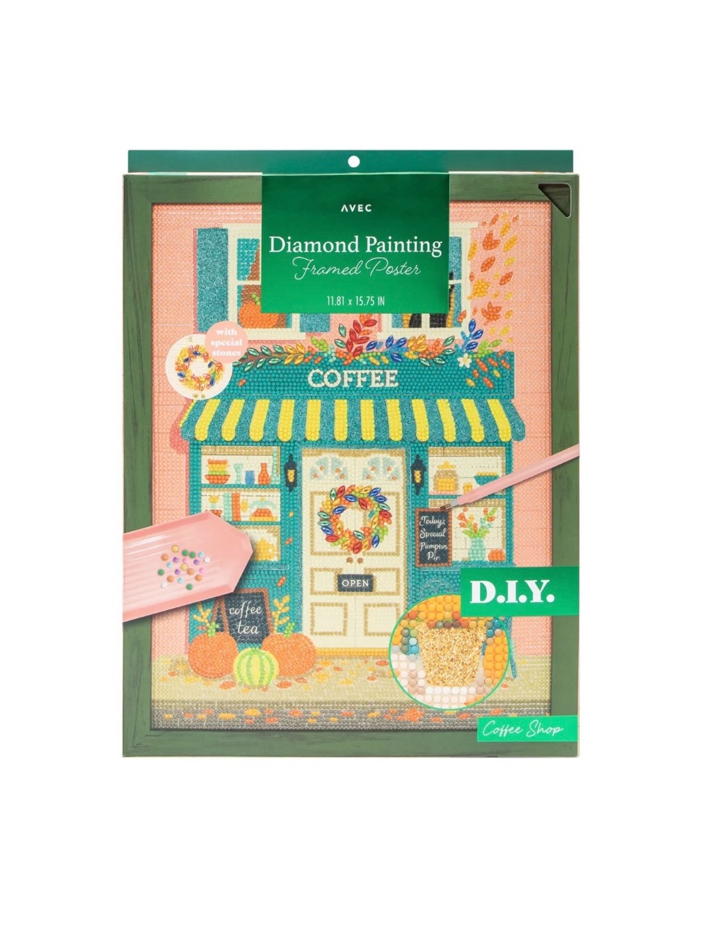 Coffee Shop Diamond Painting Framed Poster Kit